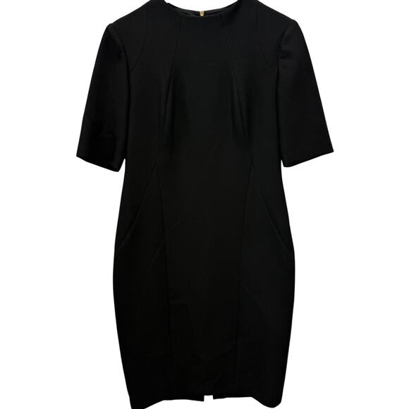 Trina Turk Dresses & Skirts - Trina Turk Size 4 Black Ponte Dress Knee Length 1/2 Sleeve Sheath fit